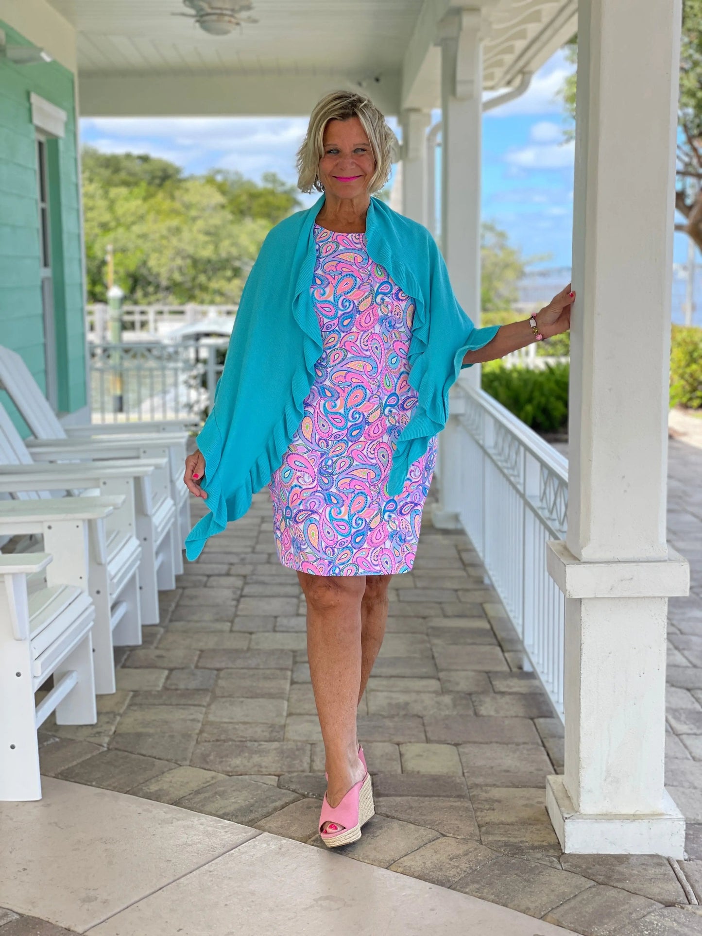 CAROLINA PAISLEY SHIFT DRESS