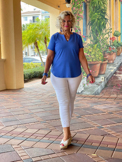 BLUE SHORT SLEEVE TOP