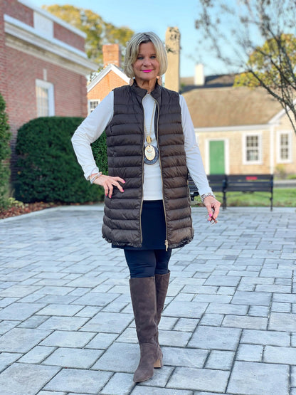 LULU-B OLIVE PUFFER VEST
