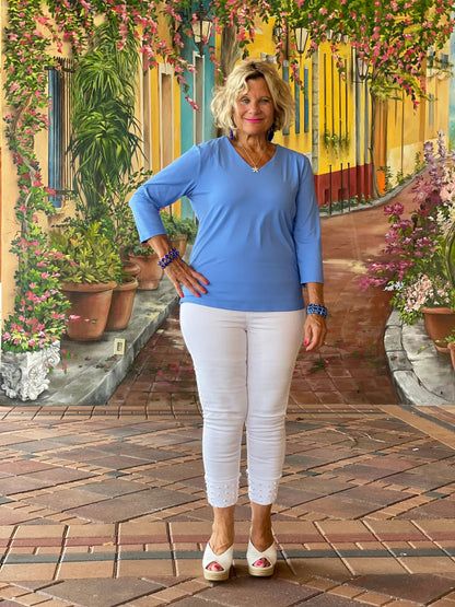 LIGHT PERRI SLEEVE V NECKi