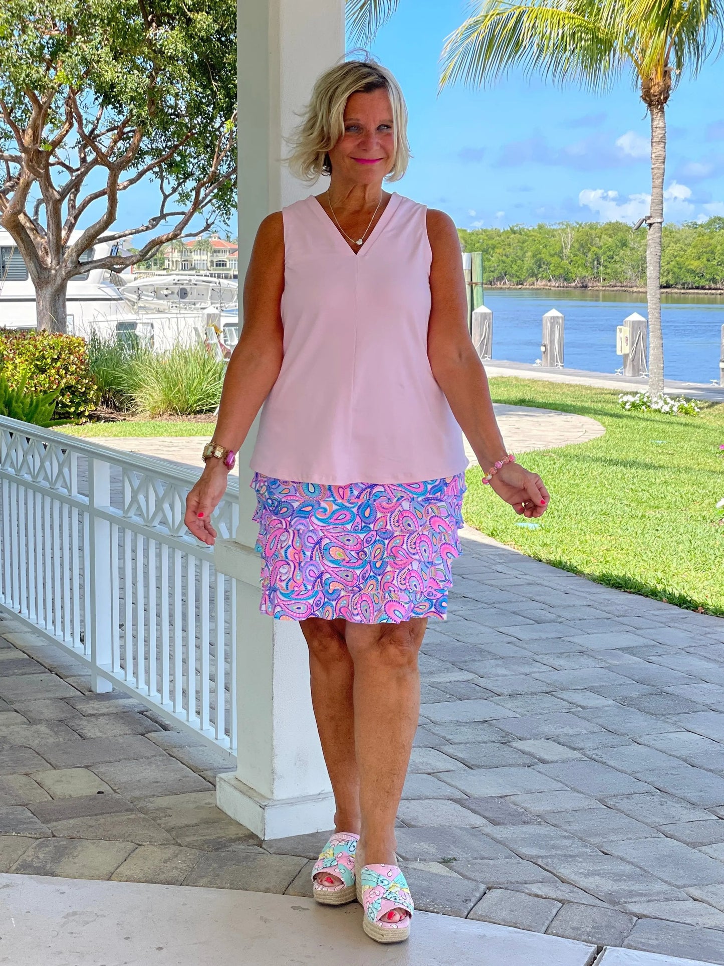 CAROLINA PAISLEY CHA CHA SKORT