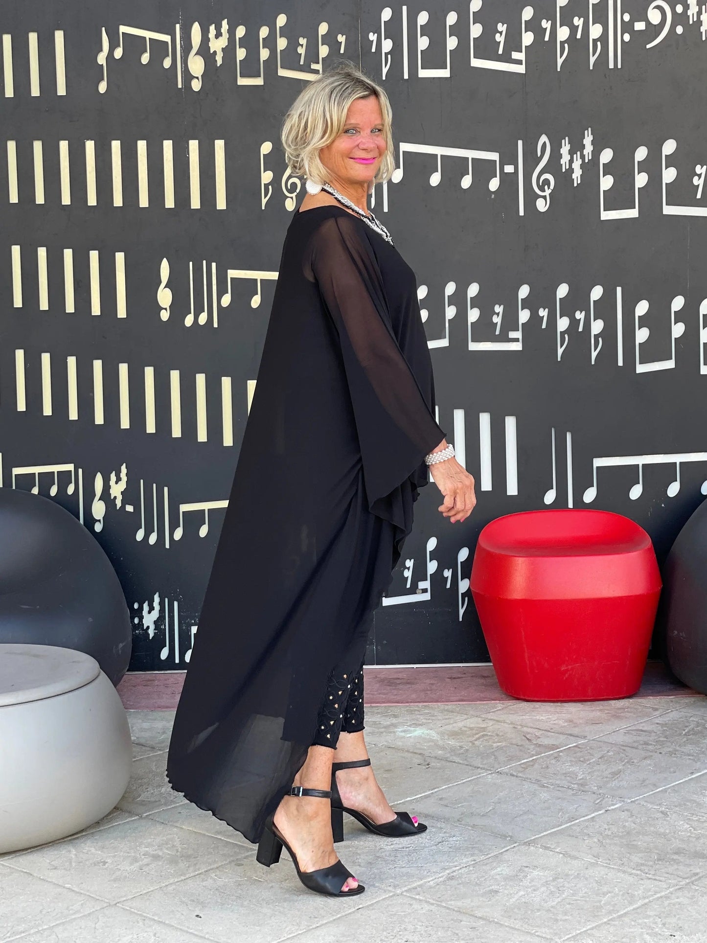 BLACK SPLASH TUNIC