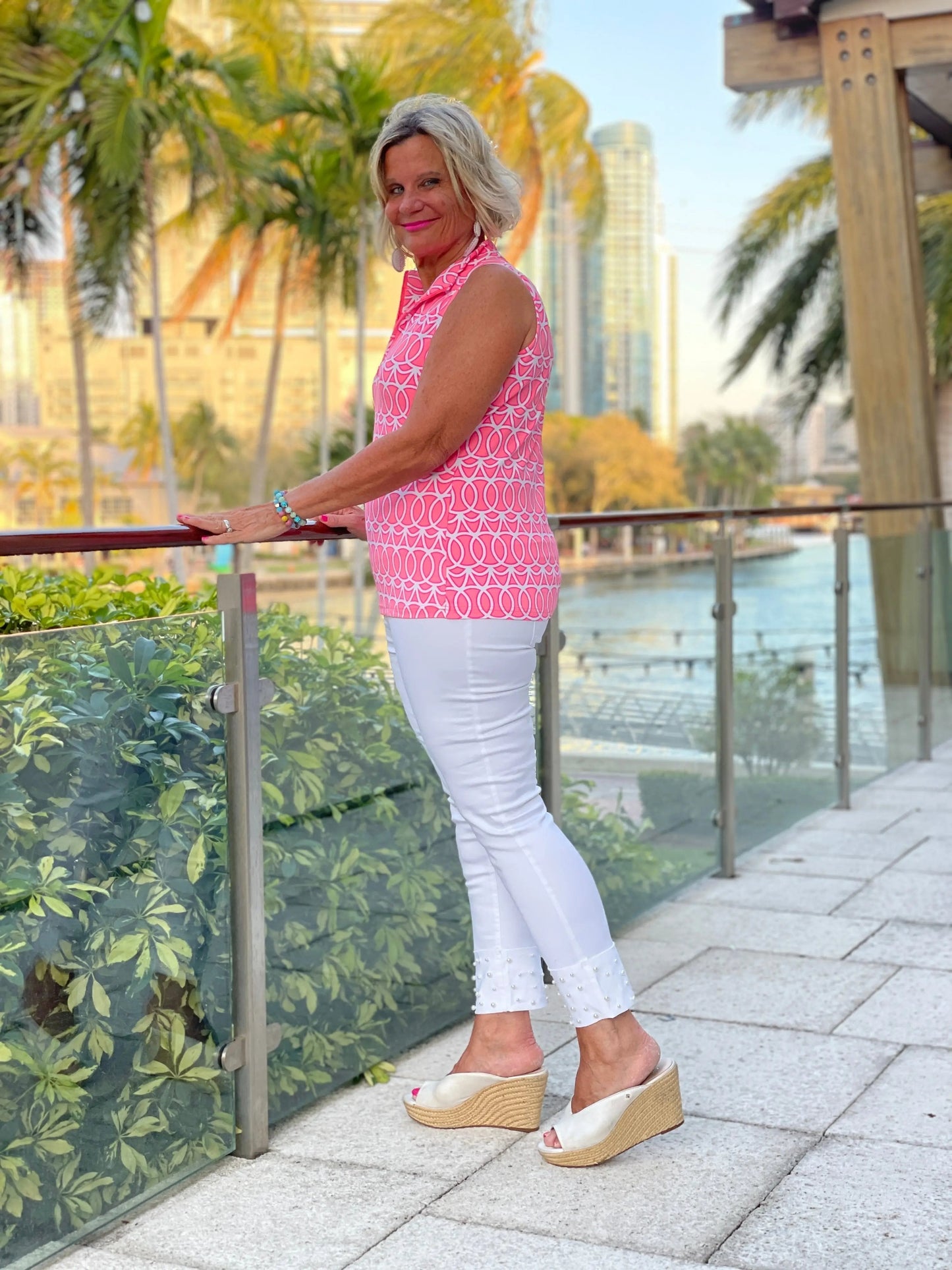 CANDY PINK SLEEVELESS ZIPPER