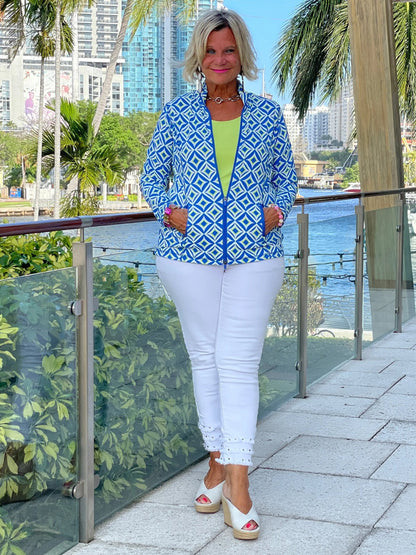 AQUA DIAMONDS FULL ZIPPER