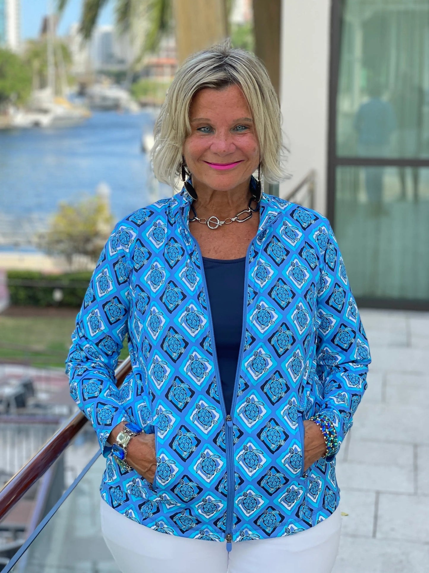 BAHAMA BLUE TURTLE FULL ZIPPER