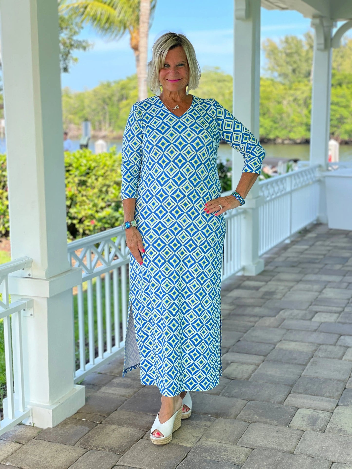 AQUA DIAMONDS ELBOW MAXI