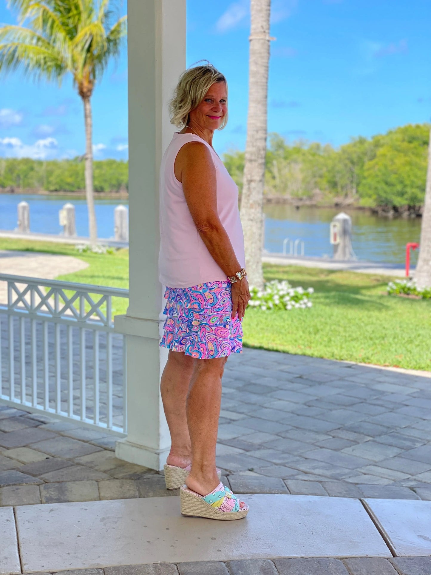 CAROLINA PAISLEY CHA CHA SKORT