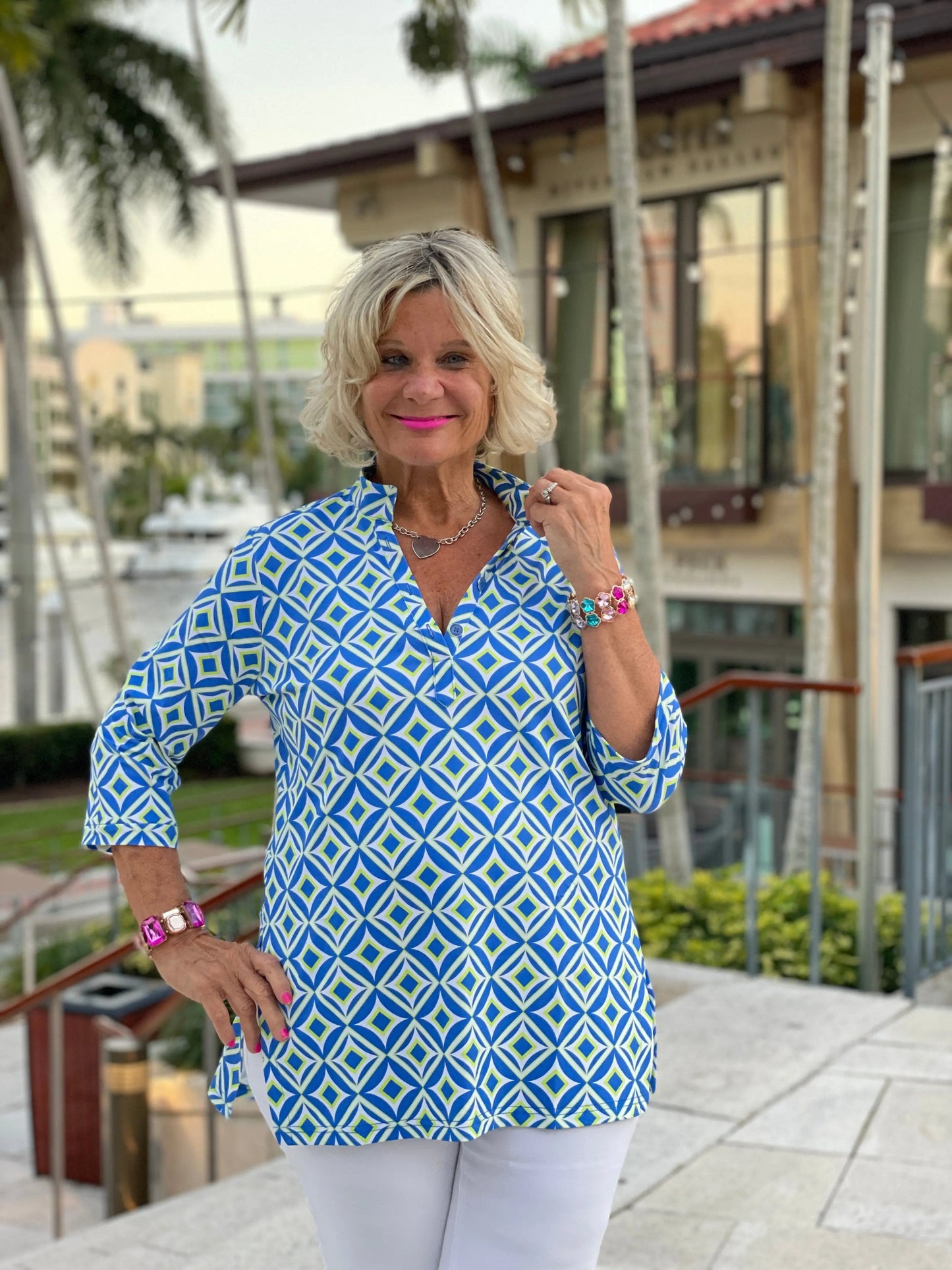 AQUA DIAMONDS TUNIC