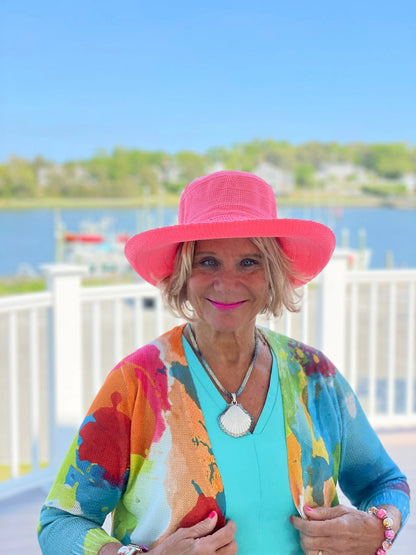 LULU-B BRIGHT CORAL HAT