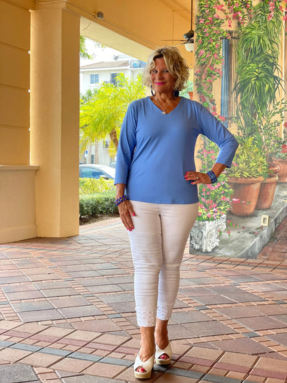 LIGHT PERRI SLEEVE V NECKi
