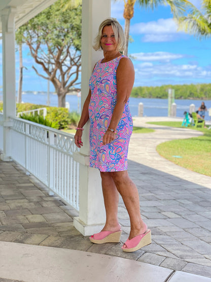 CAROLINA PAISLEY SHIFT DRESS