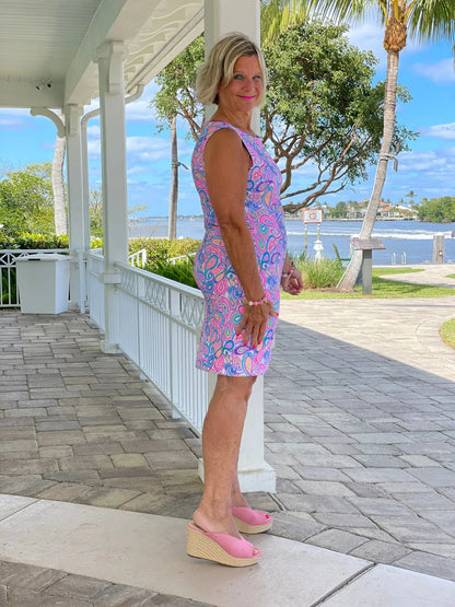 CAROLINA PAISLEY SHIFT DRESS