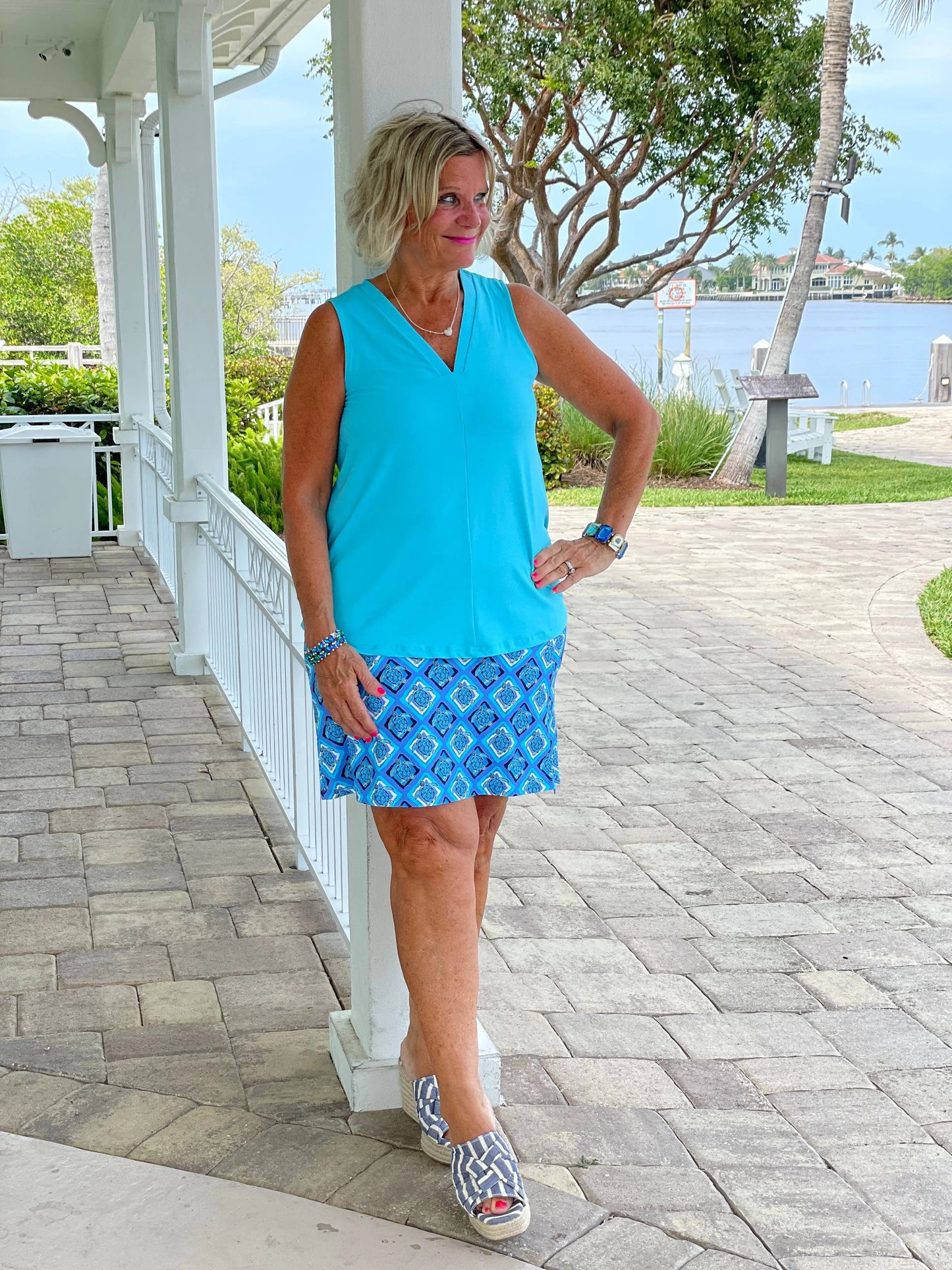 BAHAMA BLUE TURTLE SKORT