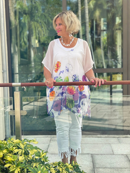 CHIFFON WHITE TUNIC