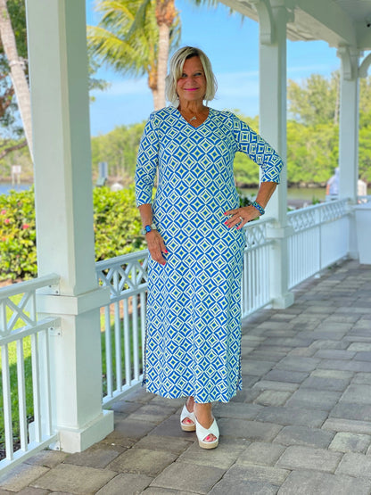AQUA DIAMONDS ELBOW MAXI