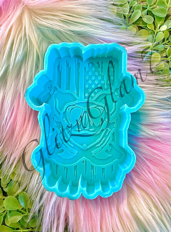 Scuba Diving Flag Silicone Mold