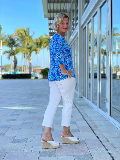 AQUA LANE V-NECK TOP