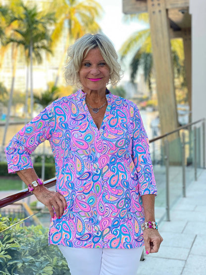 CAROLINA PAISLEY TUNIC