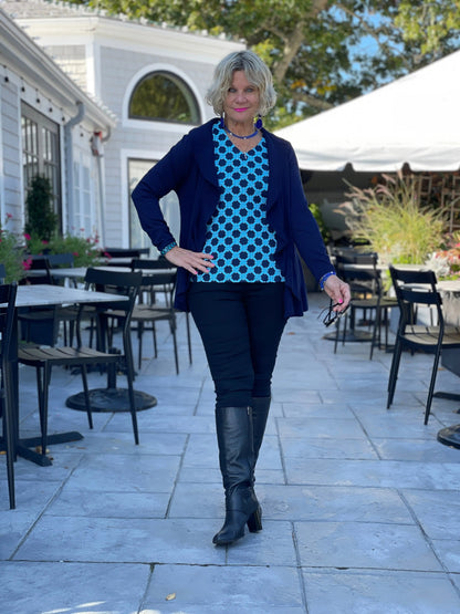 LULU-B NAVY CAROLINE DAY SWEATER