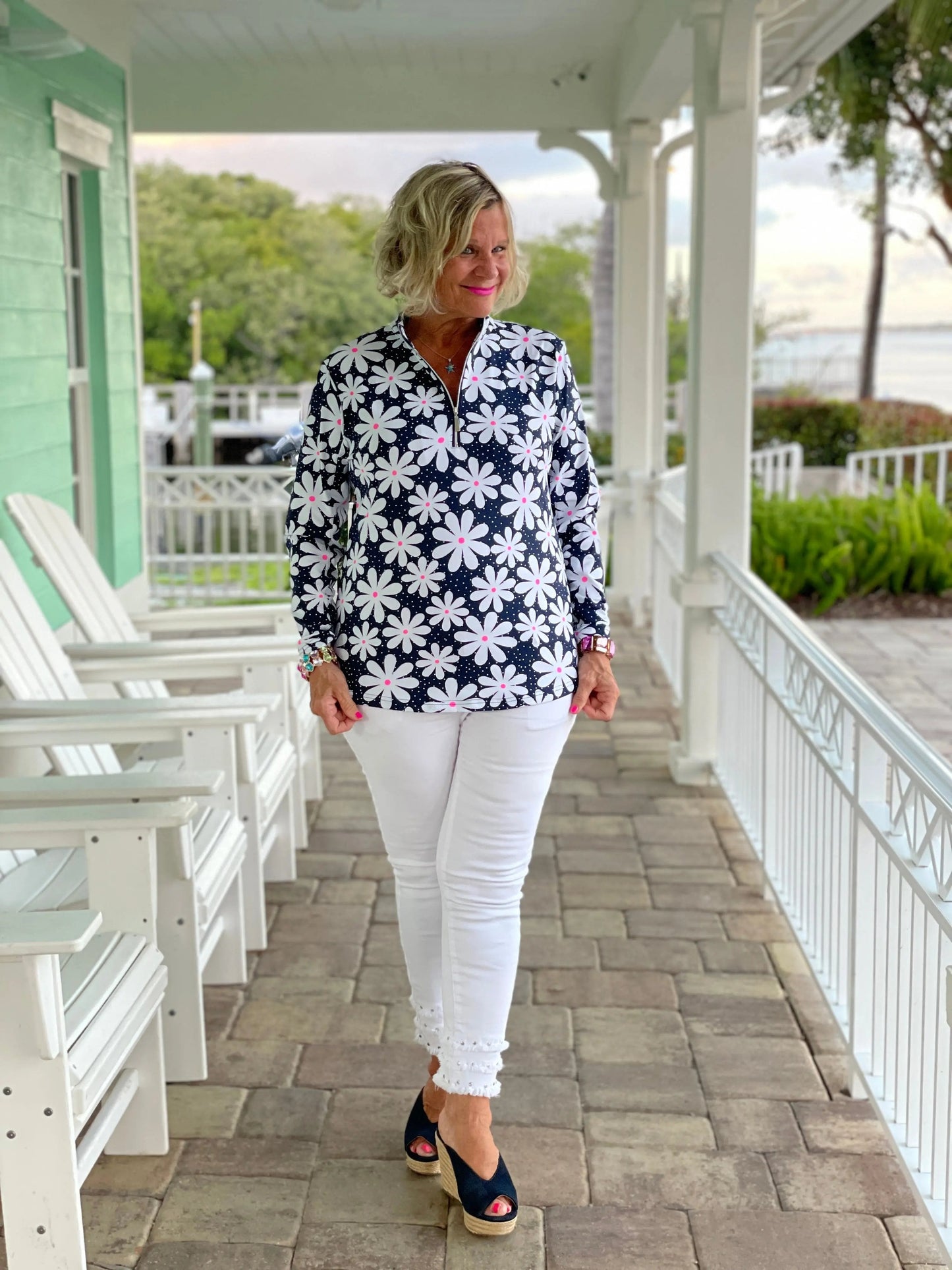 DAISY DAY HALF ZIPPER