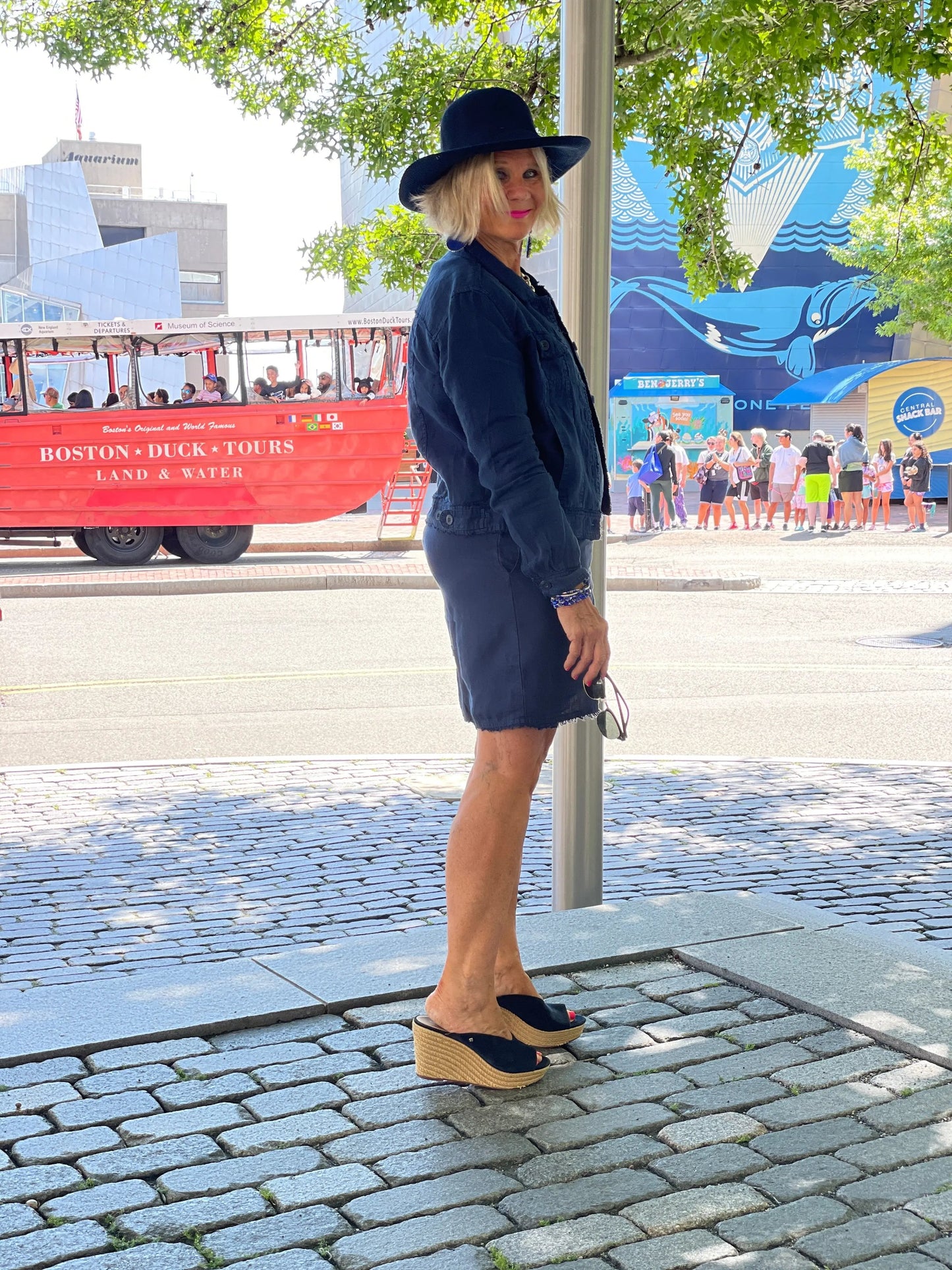 LULU-B NAVY LINEN DRESS