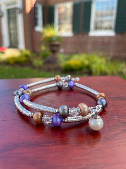 FRESH WATER PEARL LILAC BRACELET WRAP