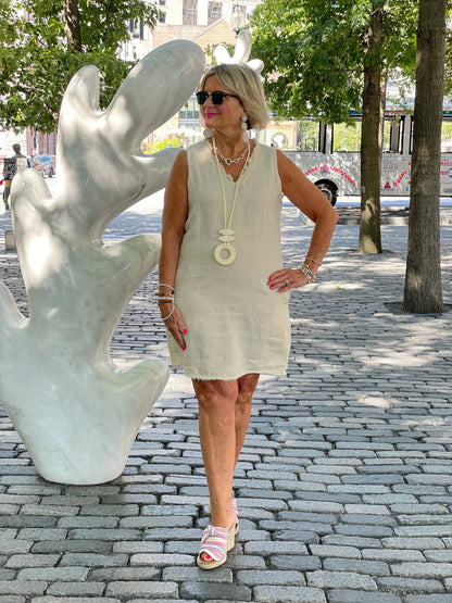 LULU-B STONE LINEN DRESS