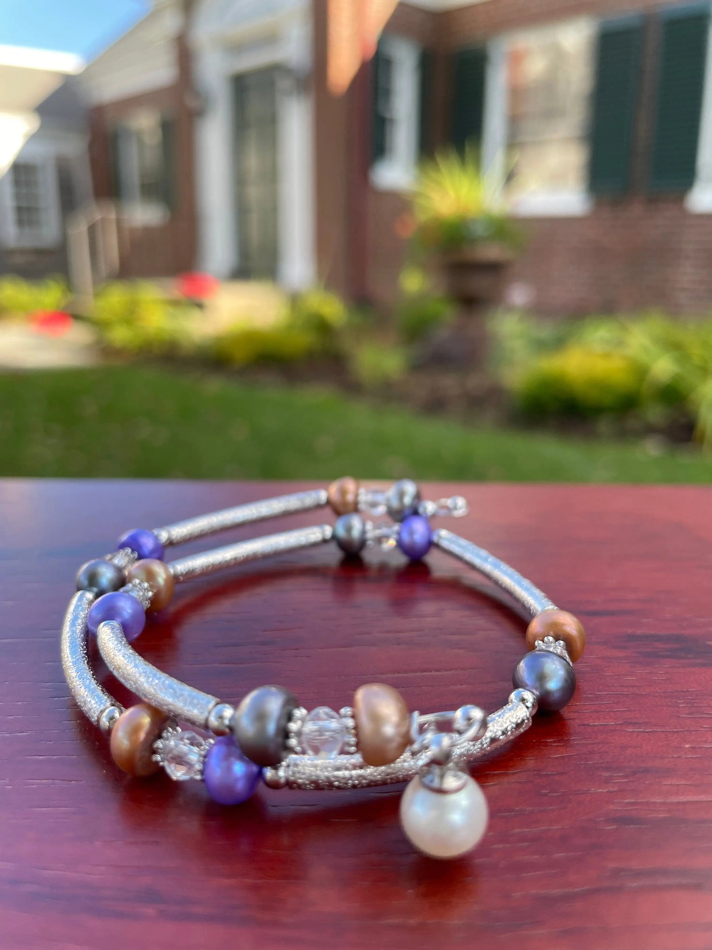 FRESH WATER PEARL LILAC BRACELET WRAP