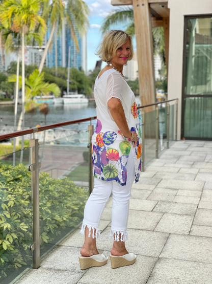 CHIFFON WHITE TUNIC