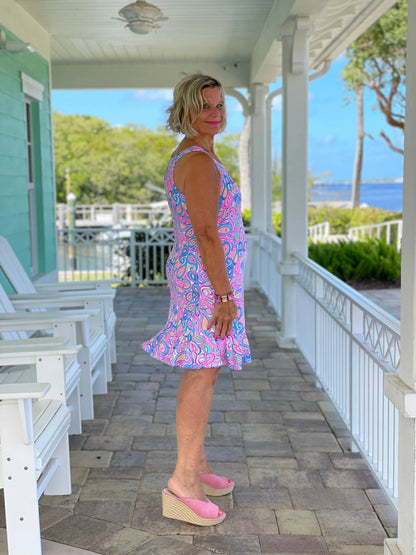 CAROLINA PAISLEY HALTER RUFFLE