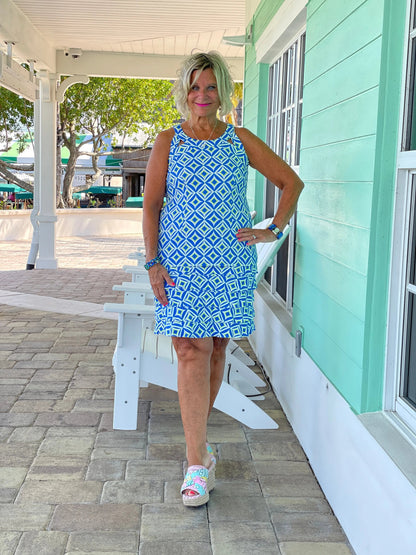 AQUA DIAMONDS BLUE CHA CHA SKORT