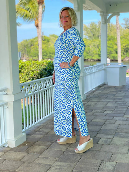 AQUA DIAMONDS ELBOW MAXI
