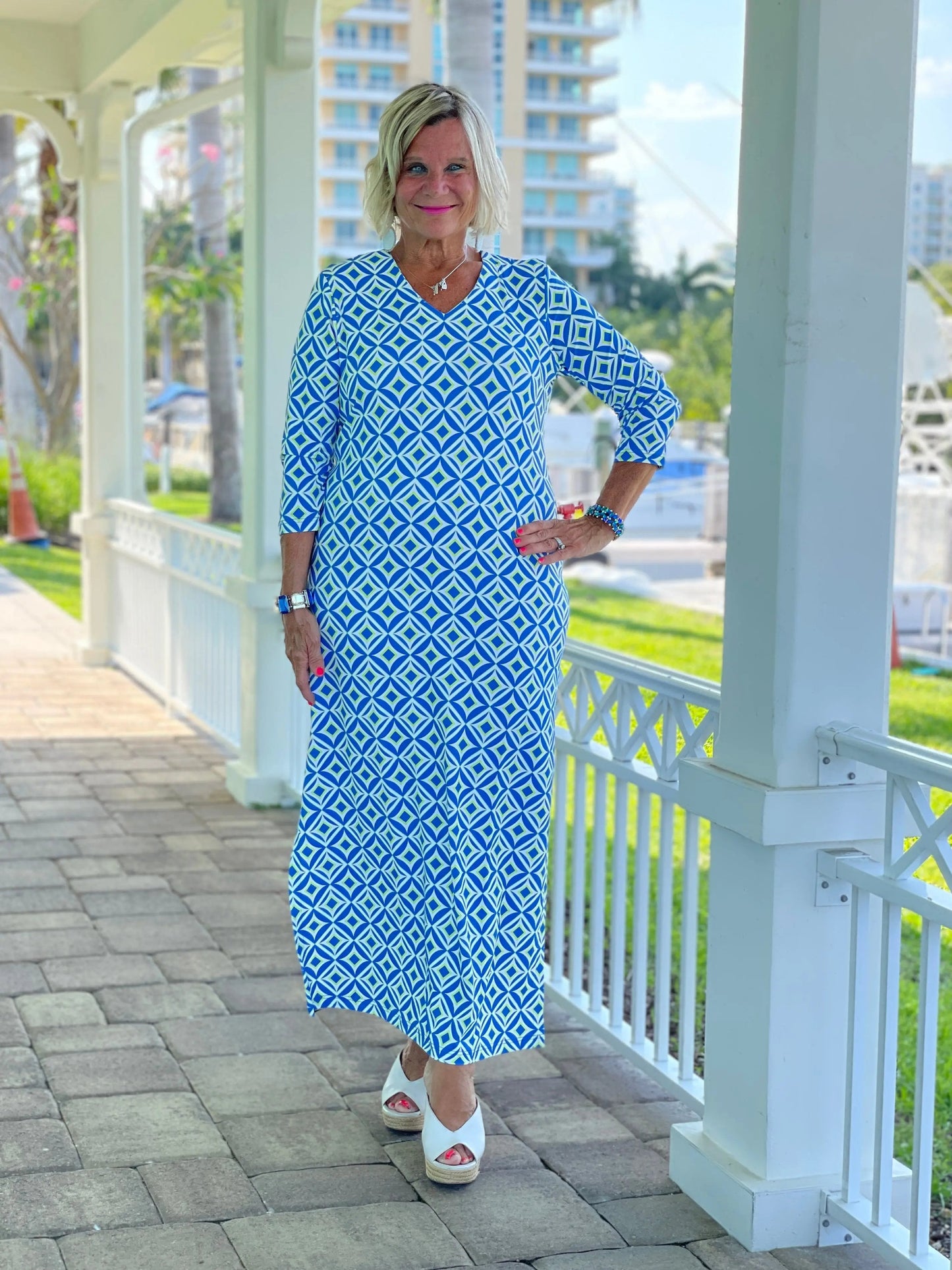 AQUA DIAMONDS ELBOW MAXI