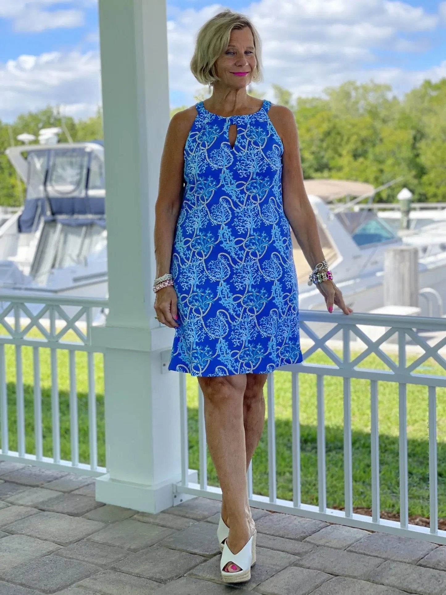 AQUA LANE KEYHOLE DRESS