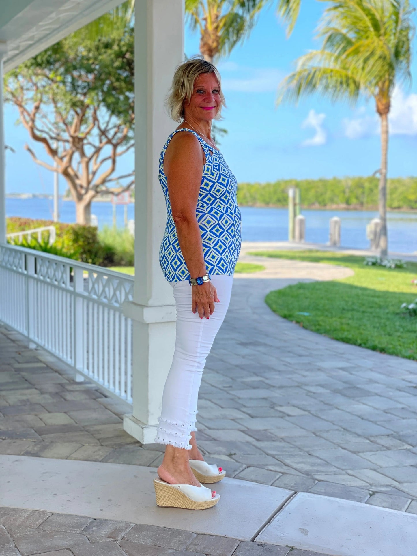 AQUA DIAMONDS HALTER TOP