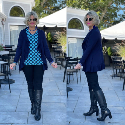 LULU-B NAVY CAROLINE DAY SWEATER