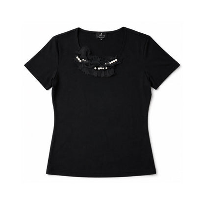 LANVIN black corsage top