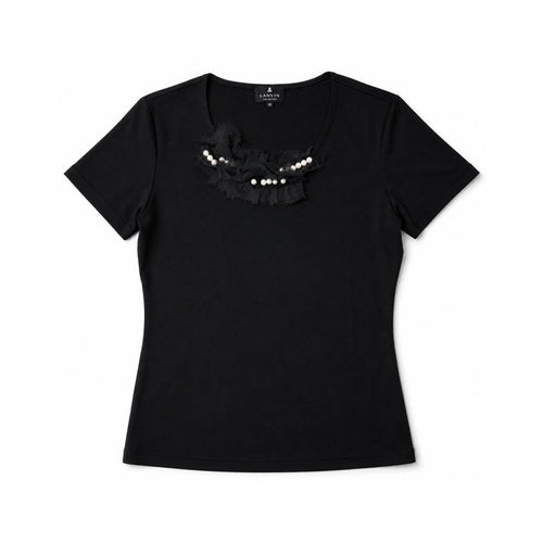 LANVIN black corsage top
