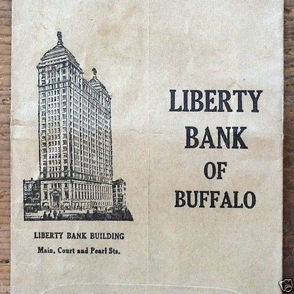 LIBERTY BANK OF BUFFALO Deposit Envelope 1910s