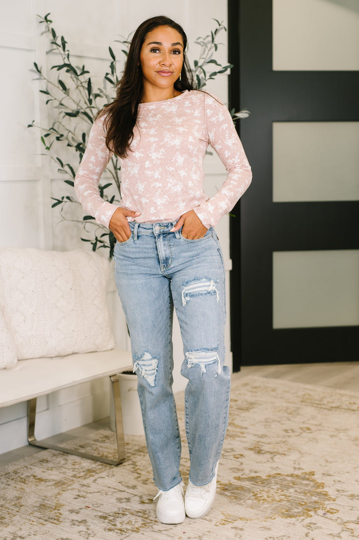 Literally Obsessed with Me Long Sleeve Top in Mauve