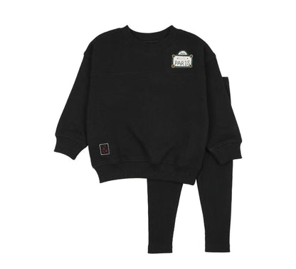 Little Legs Black Mon Paris Boys Toddler Set