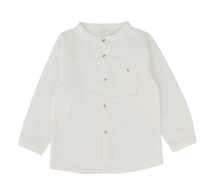 Little Legs Winter White Boys Mandarin Dress Shirt