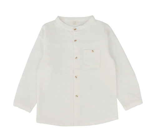 Little Legs Winter White Boys Mandarin Dress Shirt