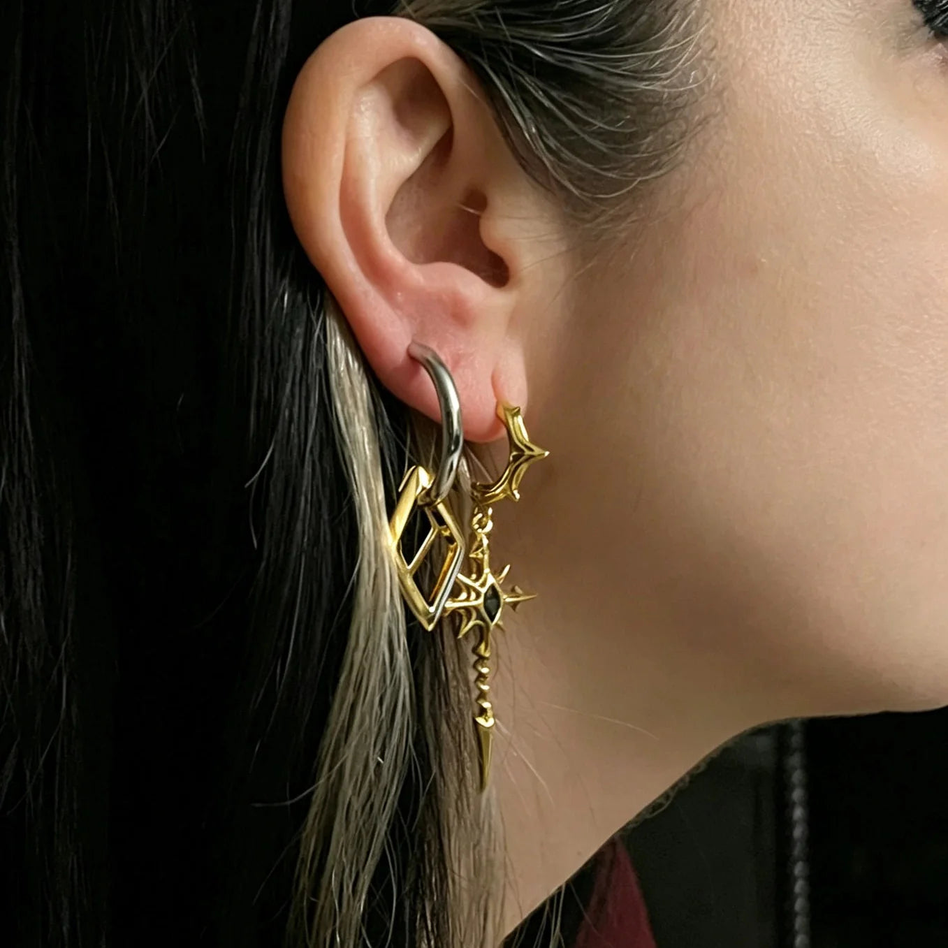 LONGINUS BLOOD RELIC EARRINGS