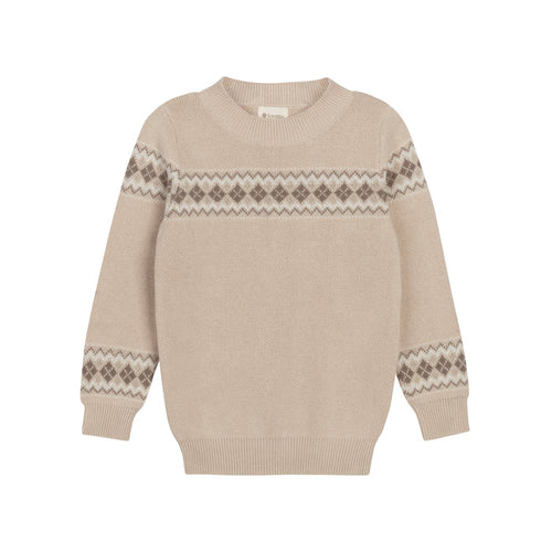 Looms Taupe Fair Isle Collection Kids Boys Sweater