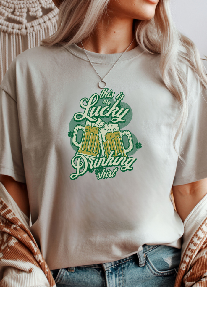 Lucky Drinking Shirt Graphic Tee