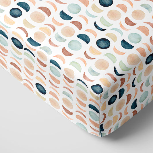 Luna Neutral Fitted Crib Sheet