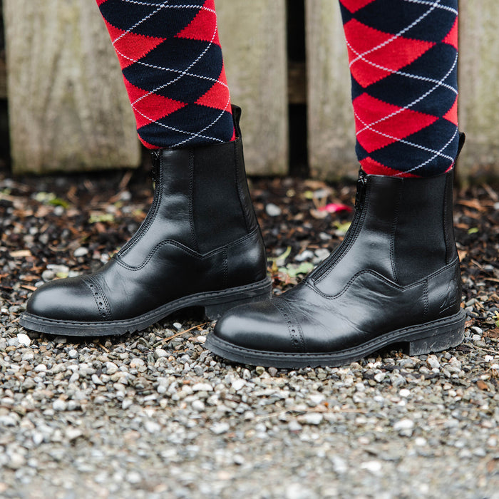 Mackey Oak Leather Zip Paddock Boots