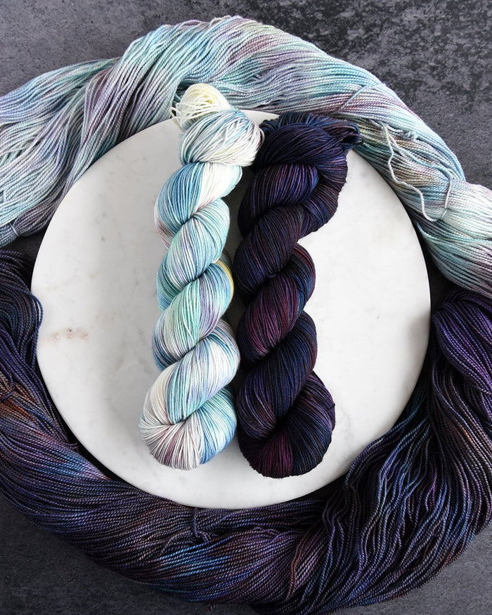 Destination Yarn fingering weight yarn Mercury in Retrograde Pair