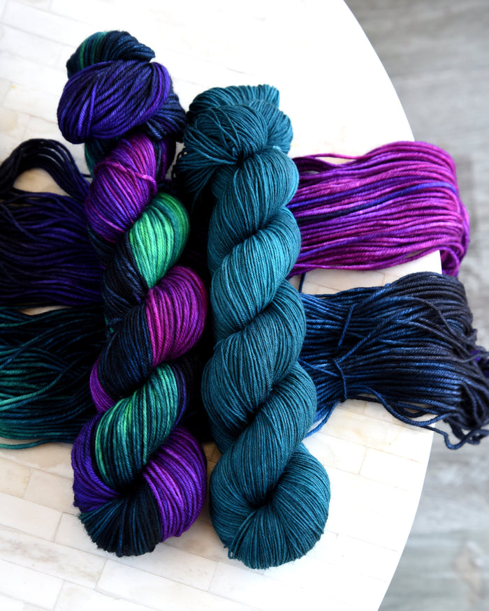 Destination Yarn fingering weight yarn Midnight Clear